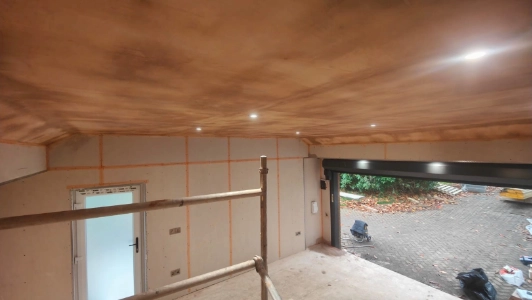 garage roof plaster